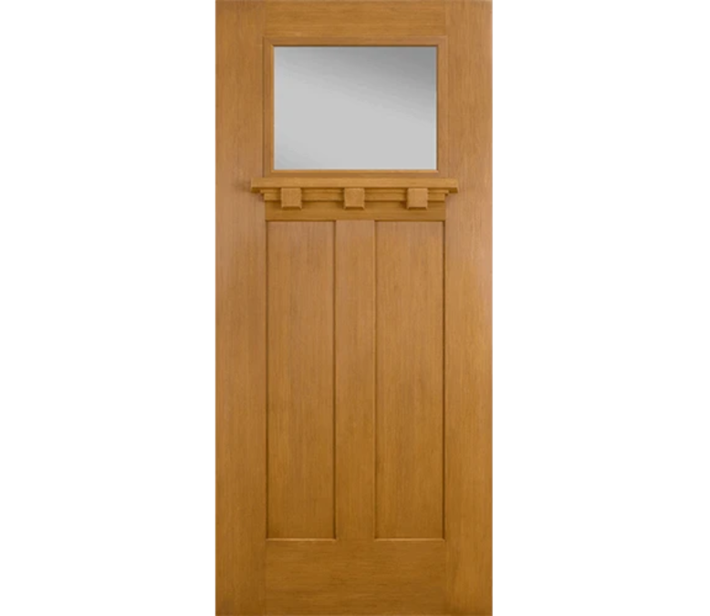 Bismarck Craftsman Light Fiberglass Entry Door